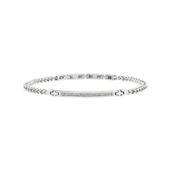 LIGHT ROW-STAINLESS STEEL BRACELET WITH CUBIC ZIRCONIA