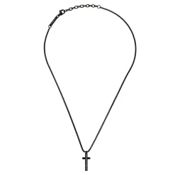 LIGHT ROW-STAINLESS STEEL NECKLACE WITH CUBIC ZIRCONIA