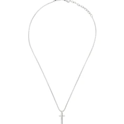 LIGHT ROW-STAINLESS STEEL NECKLACE WITH CUBIC ZIRCONIA