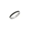 LIGHT ROW-STAINLESS STEEL RING WITH BLACK CUBIC ZIRCONIA