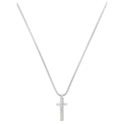 LIGHT ROW-STAINLESS STEEL NECKLACE WITH CUBIC ZIRCONIA