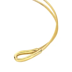LIGHTLINE-HARMONIC STEEL NECKLACE - GOLD COLORED