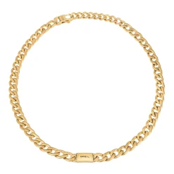 LOGOMANIA-IP GOLD STEEL NECKLACE