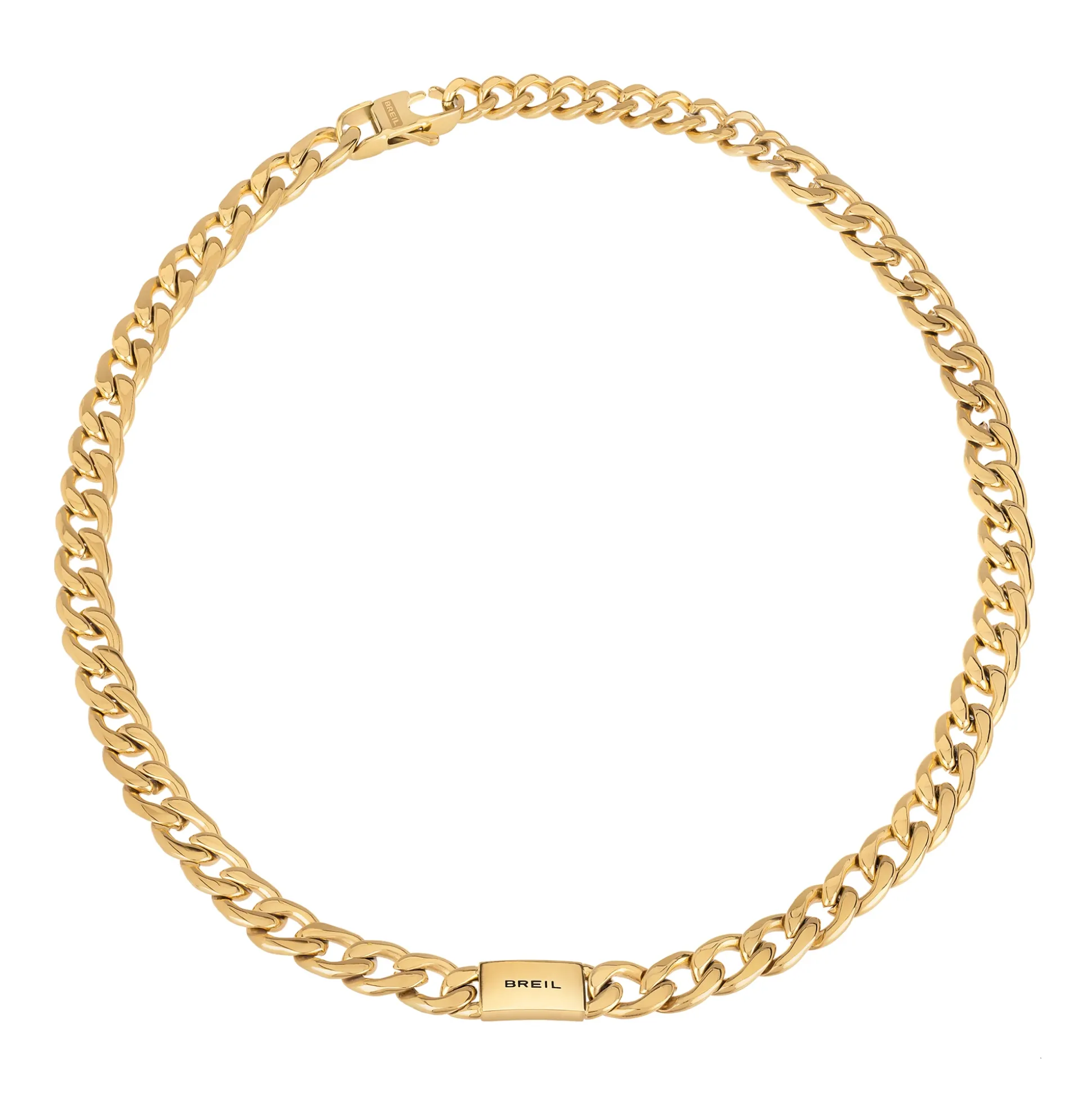 LOGOMANIA-IP GOLD STEEL NECKLACE
