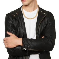 LOGOMANIA-IP GOLD STEEL NECKLACE