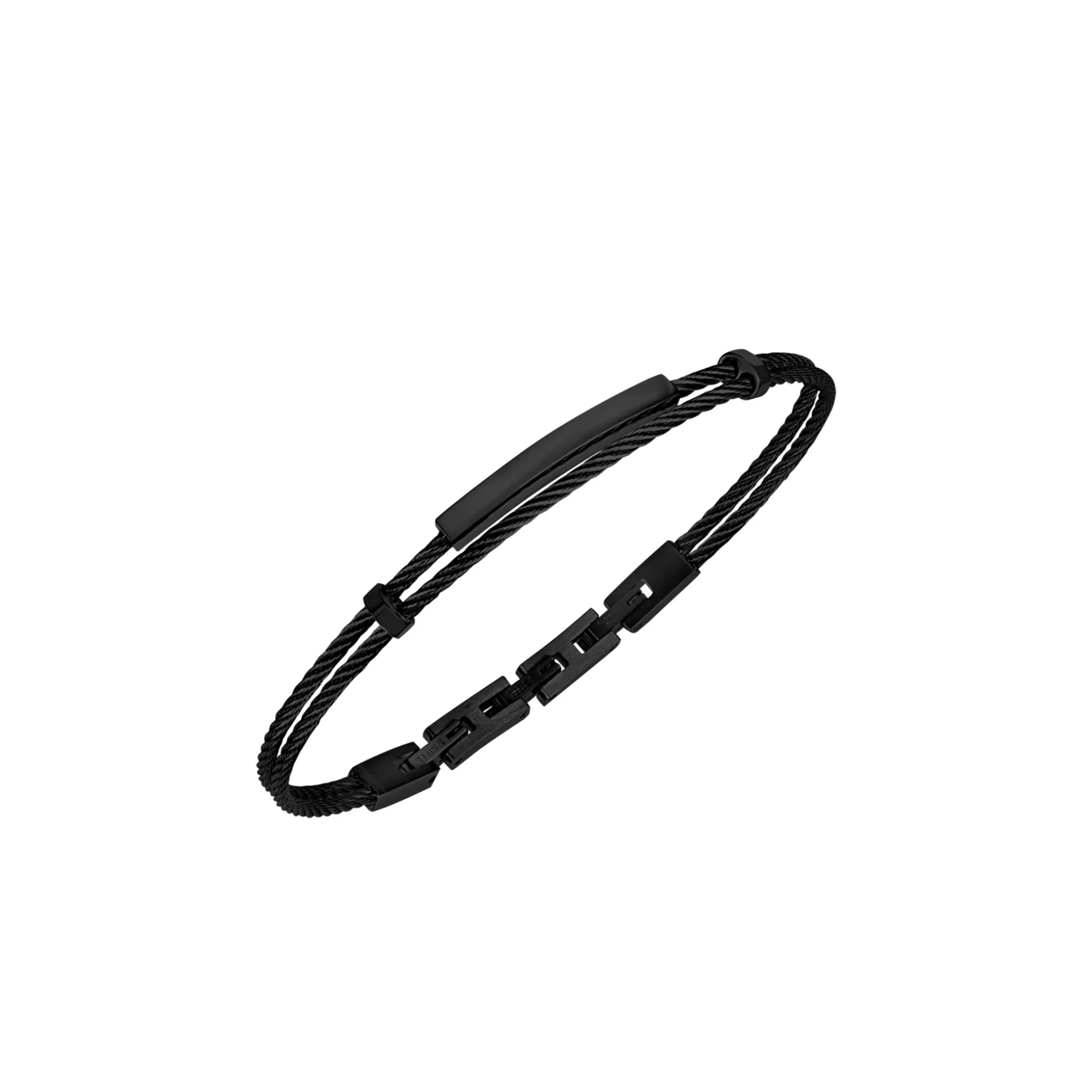 LOOP-IP BLACK STEEL BRACELET