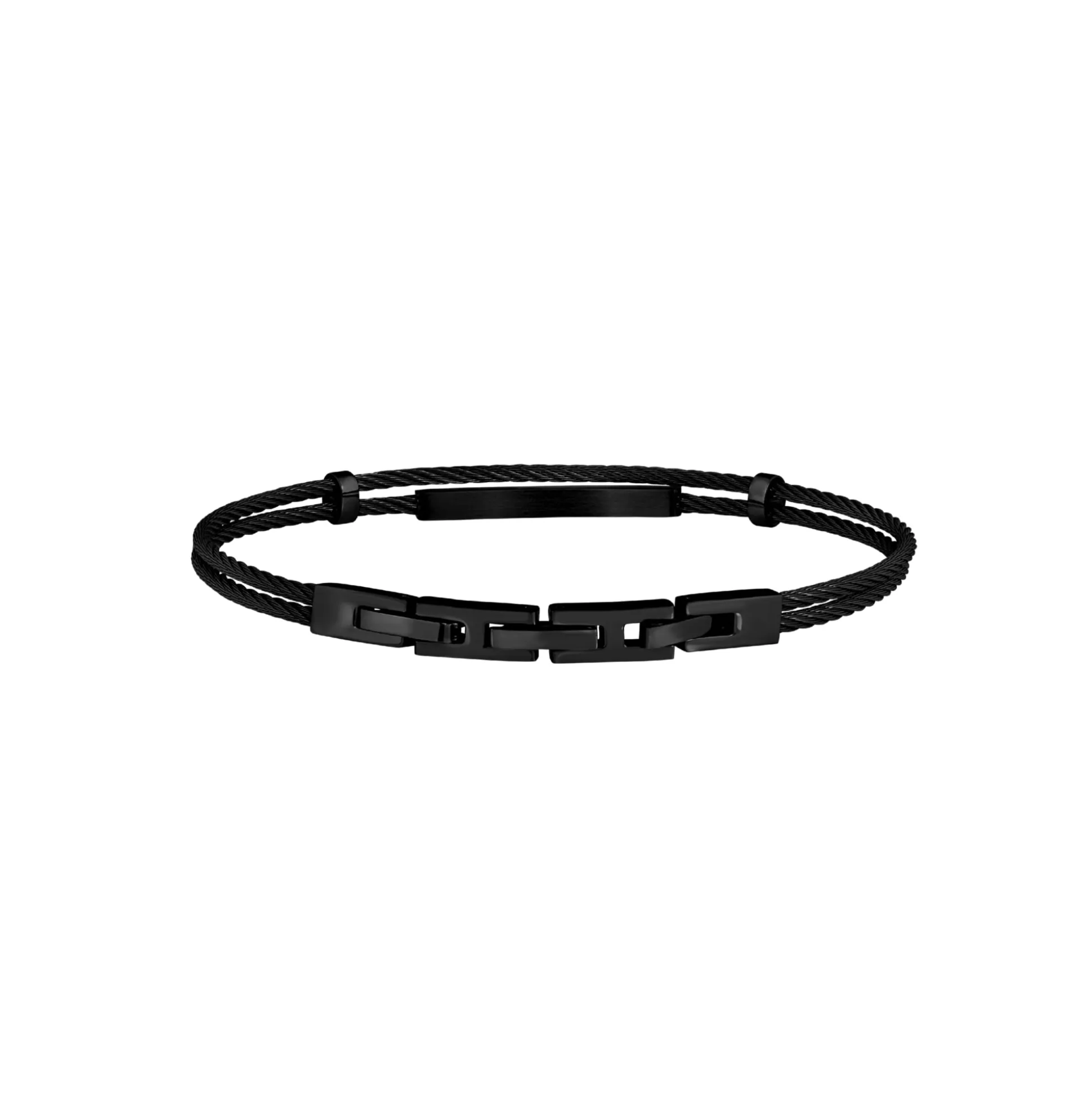 LOOP-IP BLACK STEEL BRACELET
