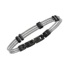 LOOP-STAINLESS STEEL BRACELET - GUNMETAL COLORED