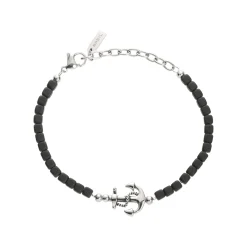 MAST-STAINLESS STEEL AND EMATITE BRACELET