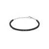 MIXOLOGY-HEMATITE AND BLACK AGATE BRACELET