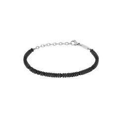 MIXOLOGY-HEMATITE AND BLACK AGATE BRACELET