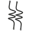 NEW SNAKE-EARRINGS IN POLISHED IP BLACK STAINLESS STEEL, MULTI-WEARABLE. LENGHT: 20 CM