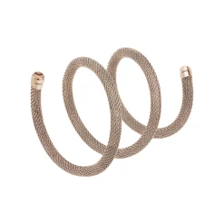 NEW SNAKE-POLISHED IP ROSE GOLD MESH, MULTI-WEARABLE. LENGHT: 50CM