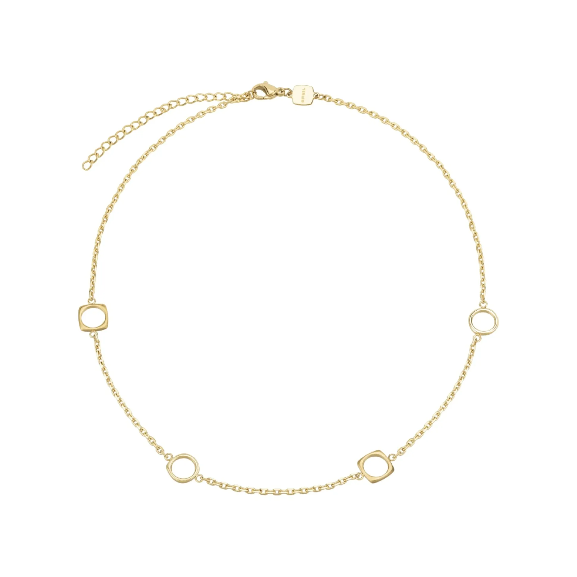 NEW TETRA-IP GOLD STEEL NECKLACE WITH MICRO-CHAIN