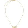 NEW TETRA-IP GOLD STEEL NECKLACE WITH MICRO-CHAIN AND PENDANTS