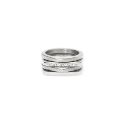 NEW TETRA-SET OF 4 RINGS IN STEEL AND CRYSTALS