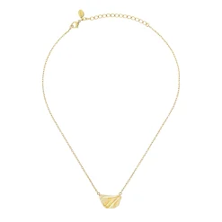 PLISSE”-GOLD COLORED STEEL NECKLACE