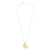 PLISSE”-GOLD COLORED STEEL NECKLACE