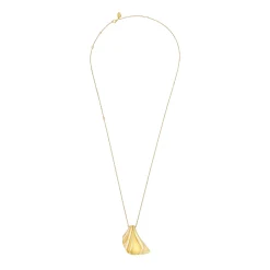 PLISSE”-GOLD COLORED STEEL NECKLACE