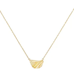 PLISSE”-GOLD COLORED STEEL NECKLACE
