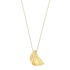 PLISSE”-GOLD COLORED STEEL NECKLACE