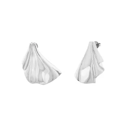 PLISSE”-STAINLESS STEEL EARRINGS