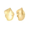 POETIC-STAINLESS STEEL EARRINGS - GOLD COLORED