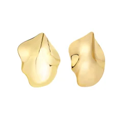 POETIC-STAINLESS STEEL EARRINGS - GOLD COLORED