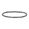 PRIAM-GUN COLORED STEEL AND SAPPHIRE ROOT BRACELET