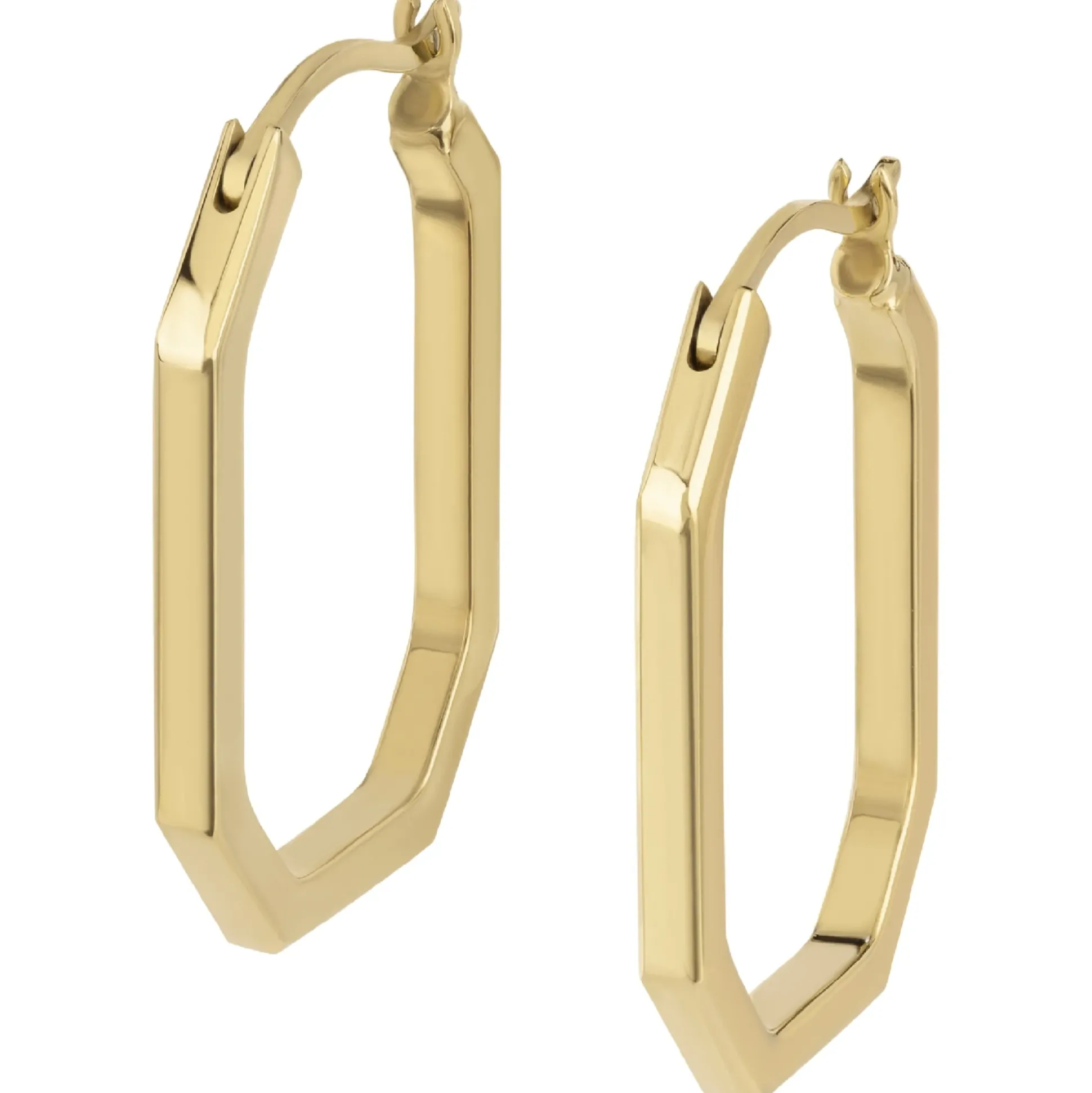 PRIVATE CODE-IP GOLD STEEL EARRINGS