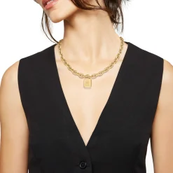 PROMISE-IP GOLD STEEL NECKLACE