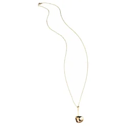 RED-IP YELLOW GOLD POLISH STAINLESS STEEL BIG PENDANT WITH SYNTHETIC RUBY