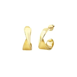 RETWIST-BILUX IP GOLD STEEL EARRINGS