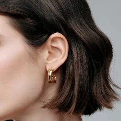 RETWIST-BILUX IP GOLD STEEL EARRINGS