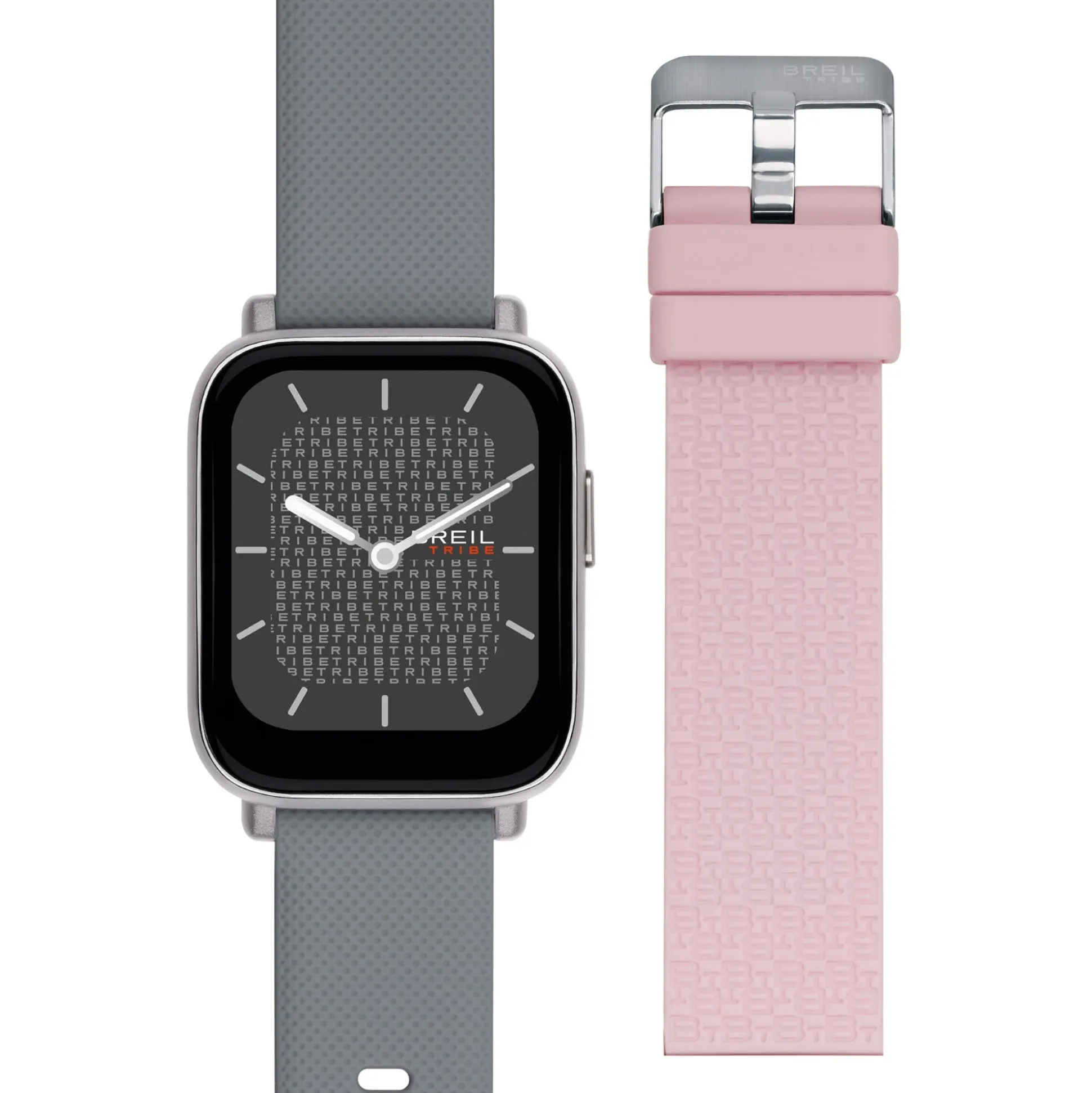 SBT-1-SMARTWATCH WITH DOUBLE STRAP AND SILVER CASE