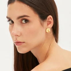 SCULPTURE-SCULPTURE IP GOLD EARRINGS
