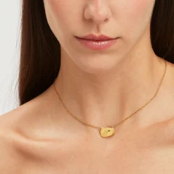 SCULPTURE-SCULPTURE IP GOLD NECKLACE