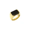 SEAL-STAINLESS STEEL RING - GOLD COLORED