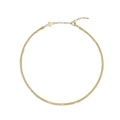 SINUOUS-IP GOLD STEEL NECKLACE