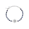SOUNDWAVE-STEEL AND SODALITE BRACELET
