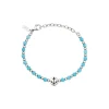 SOUNDWAVE-STEEL AND TORQUOISE BRACELET