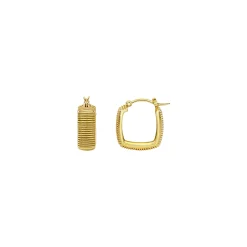 STYLIZE-GOLD-COLORED STEEL EARRINGS