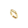 STYLIZE-STAINLESS STEEL RING - GOLD COLORED