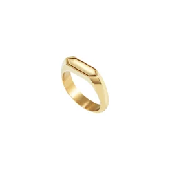 STYLIZE-STAINLESS STEEL RING - GOLD COLORED