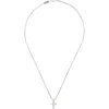 TAG AND CROSS-STAINLESS STEEL NECKLACE WITH PENDANT