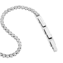 TENNIS-TENNIS BRACELET IN STEEL AND CUBIC ZIRCONIA