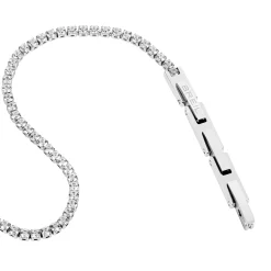 TENNIS-TENNIS BRACELET IN STEEL AND CUBIC ZIRCONIA