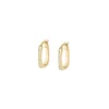 TETRA-IP GOLD STEEL EARRINGS WITH CRYSTALS