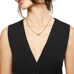 TETRA-IP GOLD STEEL NECKLACE