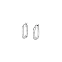 TETRA-STAINLESS STEEL EARRINGS WITH CRYSTALS